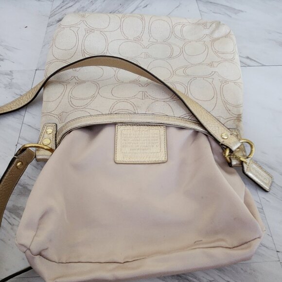 Euc Rare Vintage Coach Linen Penelope Crossbody Bag Shoulder Purse - Picture 11 of 12